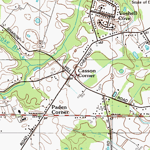 Topographic Map of Casson Corner, DE