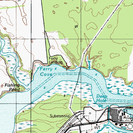 Topographic Map of Ferry Landing, DE