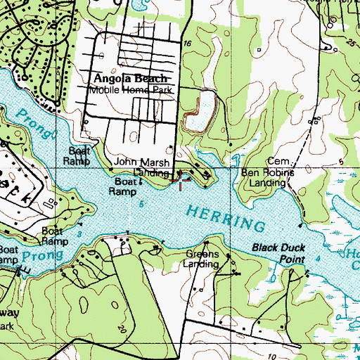 Topographic Map of John Marsh Landing, DE