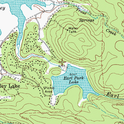 Topographic Map of Earl Park Dam, AZ