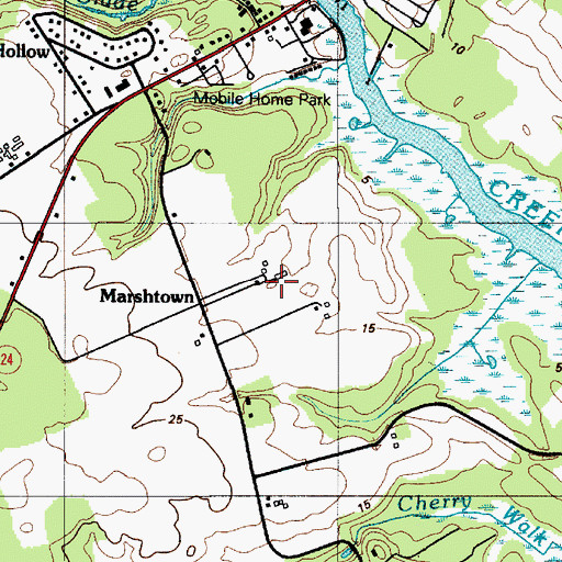 Topographic Map of Marshtown, DE