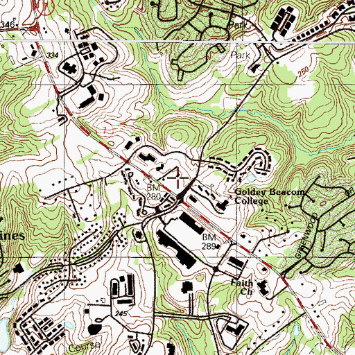 Topographic Map of Mermaid, DE