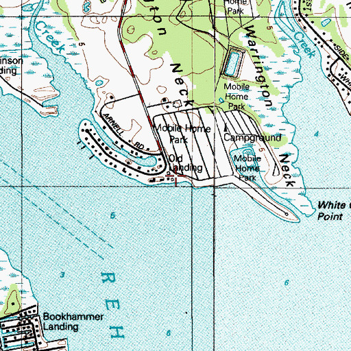 Topographic Map of Old Landing, DE