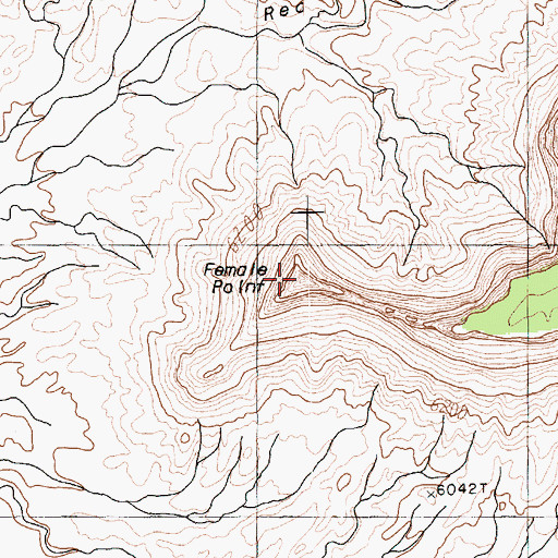 Topographic Map of Female Point, AZ