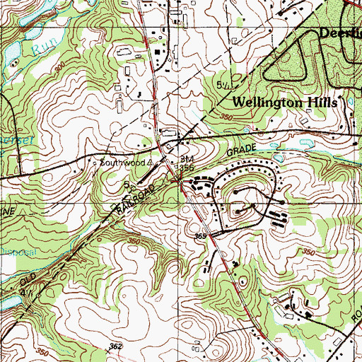 Topographic Map of Southwood, DE