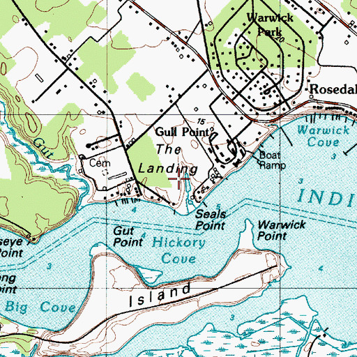 Topographic Map of The Landing, DE