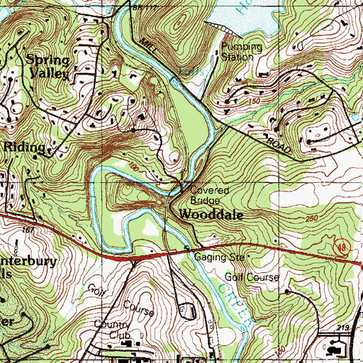 Topographic Map of Wooddale, DE