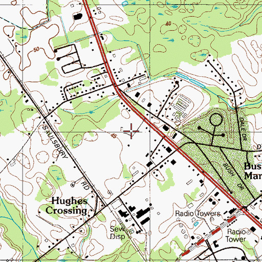 Topographic Map of Marker Estates, DE