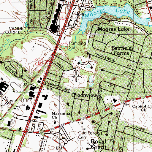 Topographic Map of Carter Development, DE