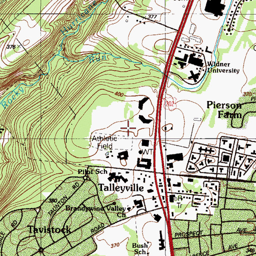 Topographic Map of Delaware Corporate Center, DE