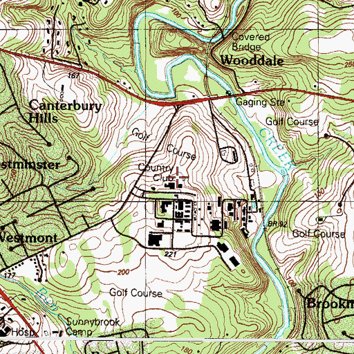 Topographic Map of Hercules Country Club, DE