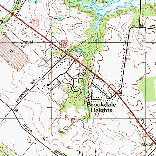 Topographic Map of Hideaway Acres, DE