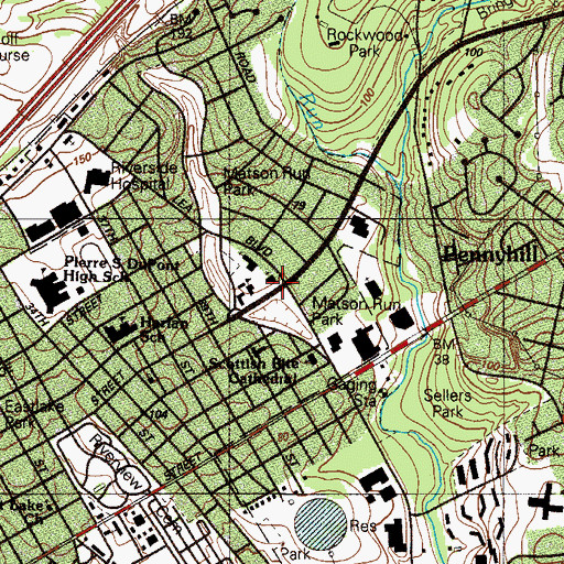 Topographic Map of Concordia Lutheran Church, DE