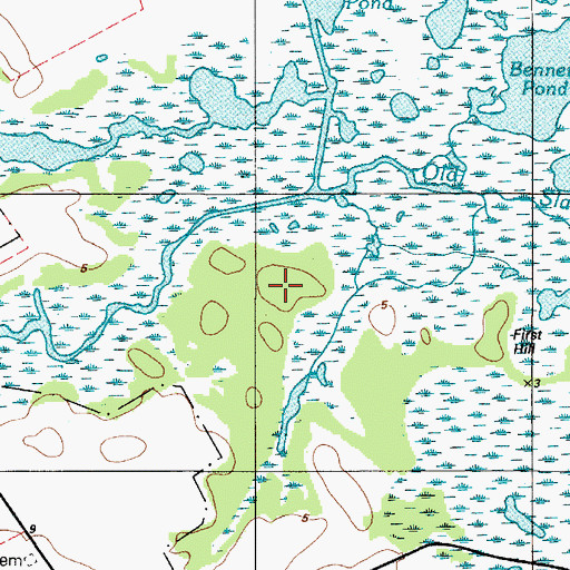 Topographic Map of Oak Hill, DE