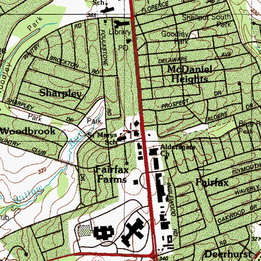 Topographic Map of Saint Mary Magdalen School, DE