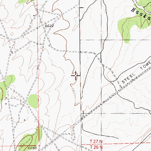Topographic Map of Ganado Dam, AZ