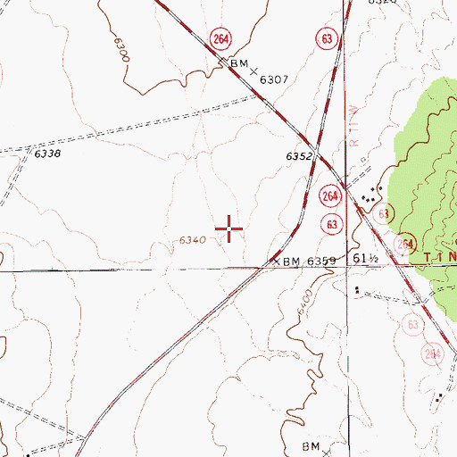 Topographic Map of Ganado High School, AZ