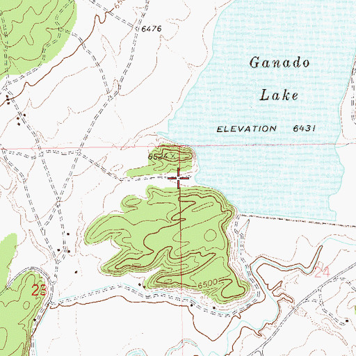 Topographic Map of Ganado Lake Campground, AZ