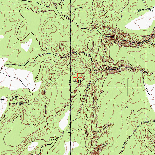 Topographic Map of Gray Mountain, AZ