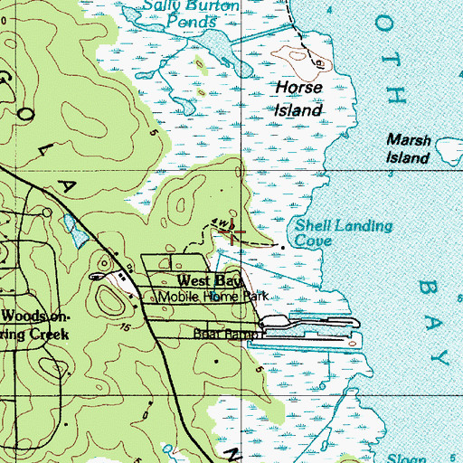 Topographic Map of Shell Landing, DE