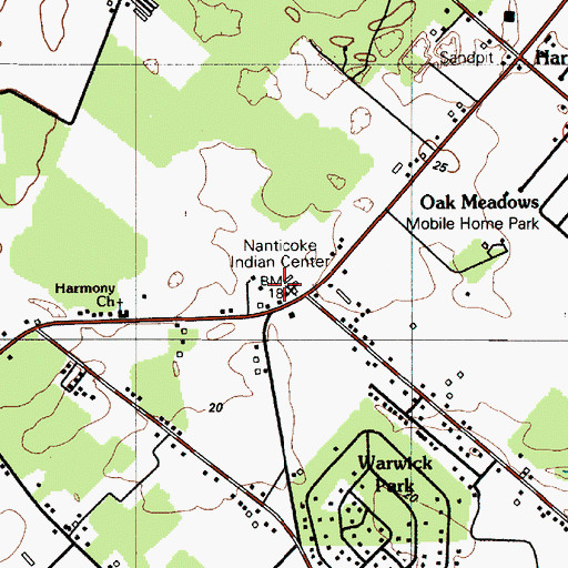 Topographic Map of Nanticoke Indian Center, DE