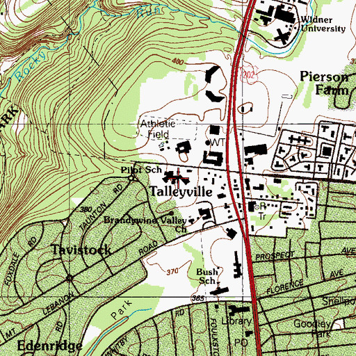 Topographic Map of Pilot School, DE