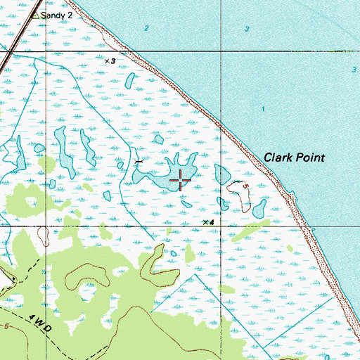 Topographic Map of Clarks Ditch (historical), DE