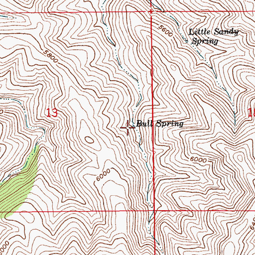 Topographic Map of Bull Spring, AZ