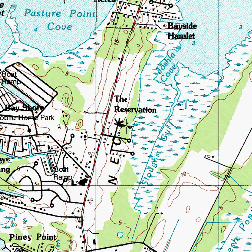 Topographic Map of The Reservation, DE