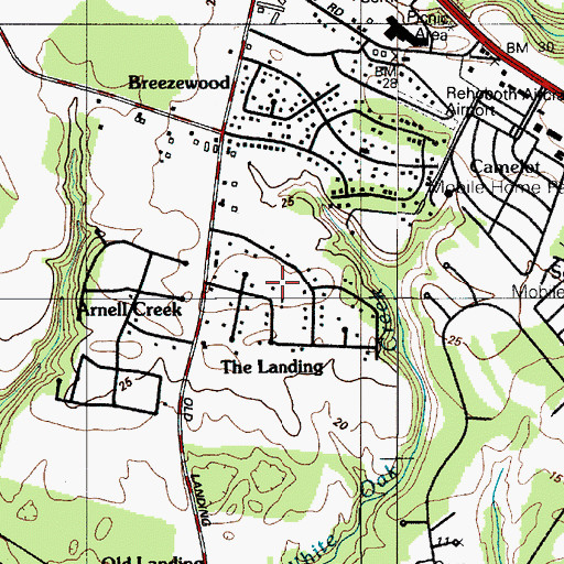 Topographic Map of The Landing, DE