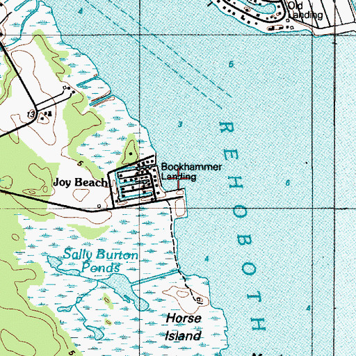 Topographic Map of Joy Beach, DE