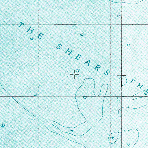 Topographic Map of The Shears, DE