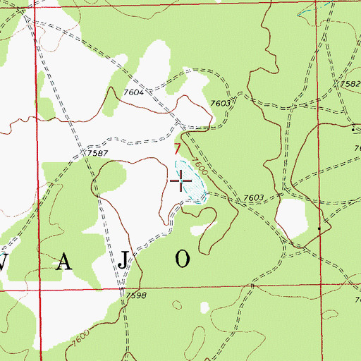 Topographic Map of Hidden Lake, AZ