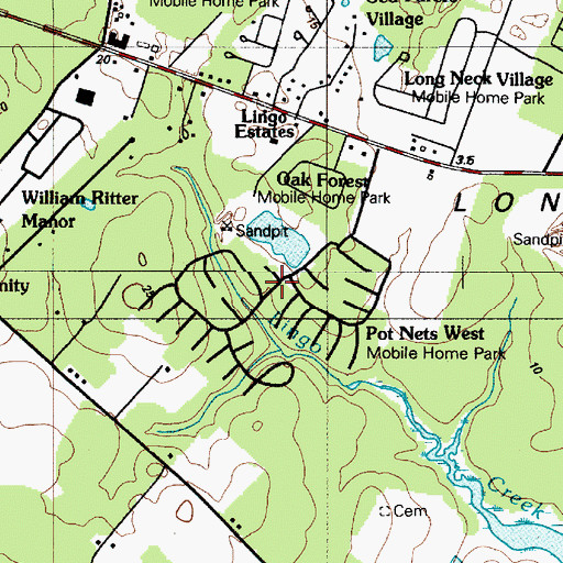 Topographic Map of Pot Nets West, DE