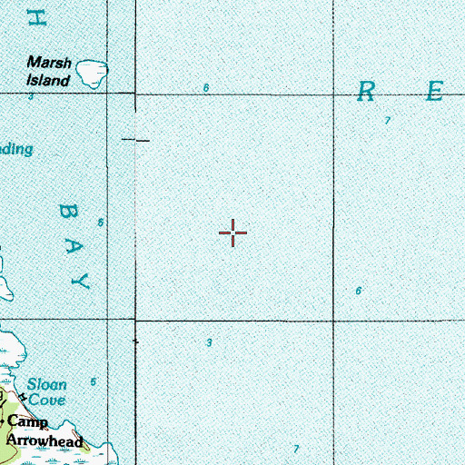 Topographic Map of Big Piney Island (historical), DE