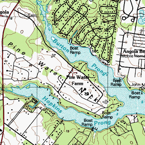 Topographic Map of Pine Water Farm, DE