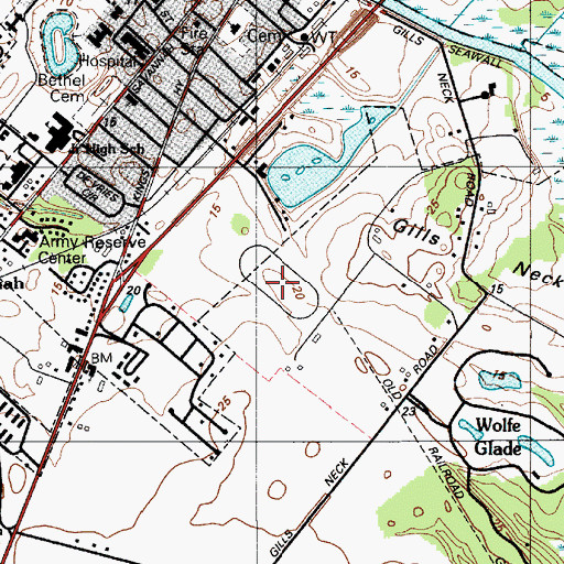 Topographic Map of Donovan Development, DE