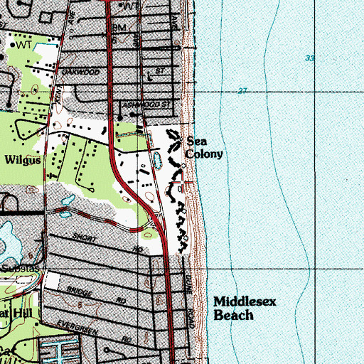 Topographic Map of Sea Colony, DE