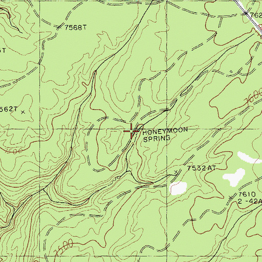 Topographic Map of Honeymoon Spring, AZ