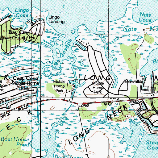 Topographic Map of Indian Landing North Mobile Home Park, DE