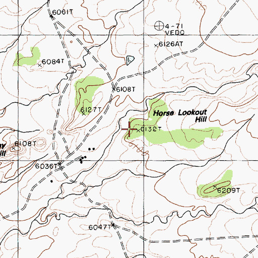 Topographic Map of Horse Lookout Hill, AZ