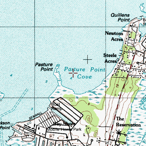 Topographic Map of Cedarville Mobile Home Park, DE