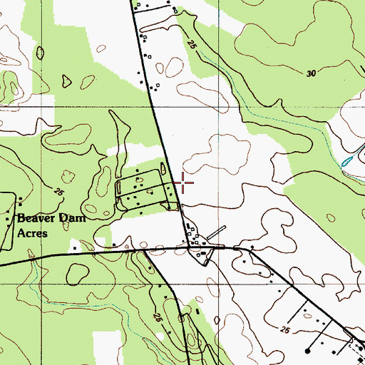 Topographic Map of Conley Chapel Village Mobile Home Park, DE