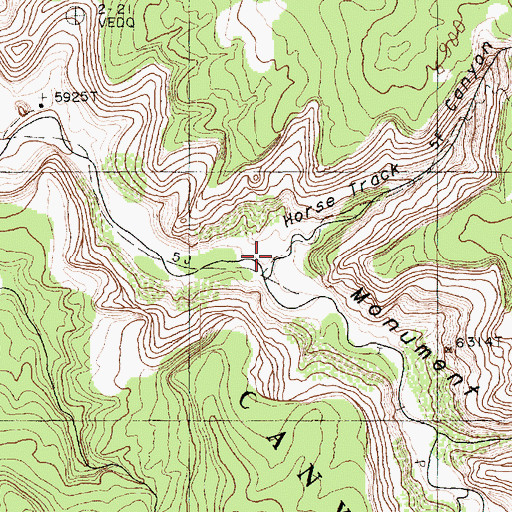 Topographic Map of Horse Track Canyon, AZ