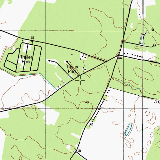 Topographic Map of Patterson Place Mobile Home Park, DE