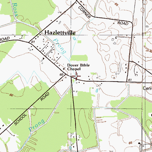 Topographic Map of Probst Mobile Home Park, DE