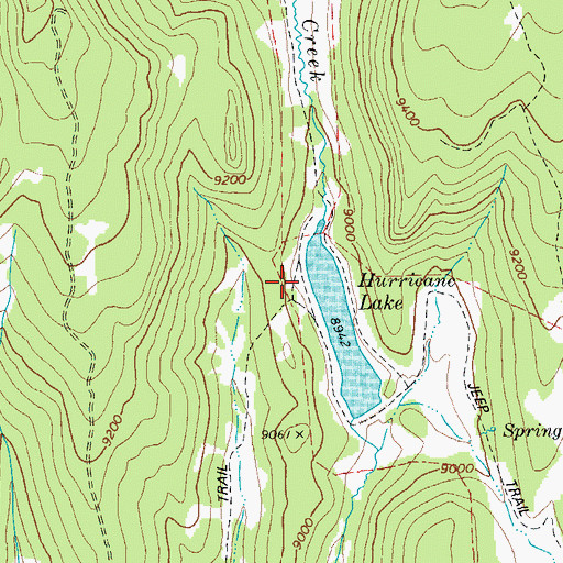 Topographic Map of Hurricane Lake Campground, AZ