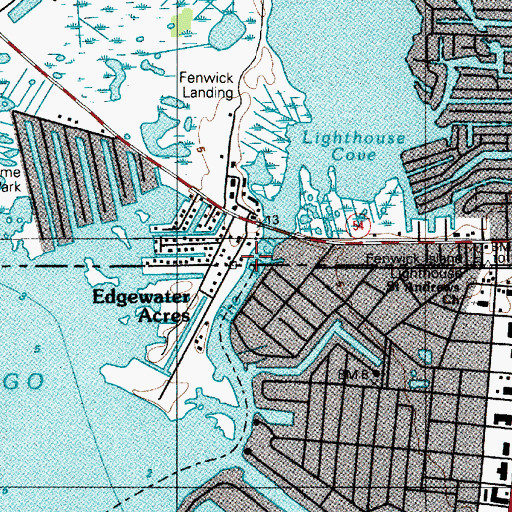Topographic Map of The Ditch, DE