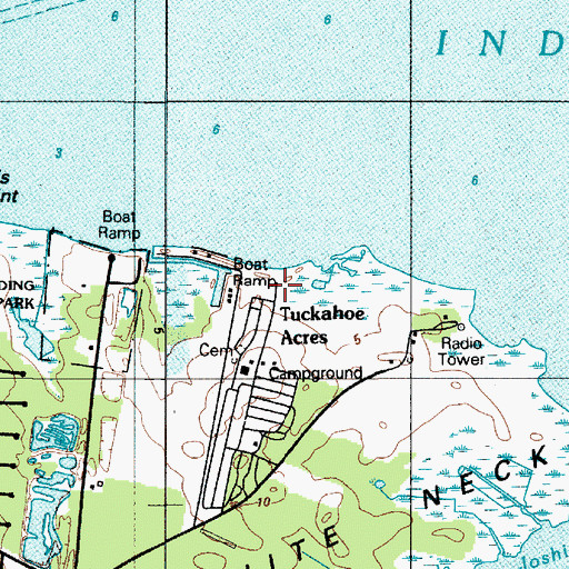 Topographic Map of Holts Landing State Park, DE