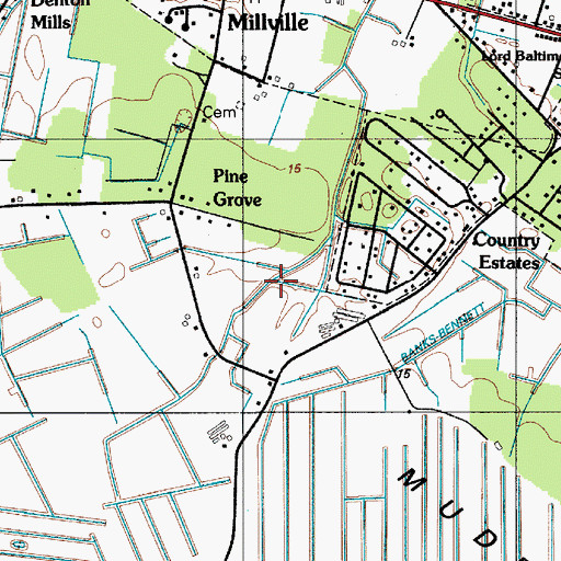 Topographic Map of Deep Hole Ditch, DE